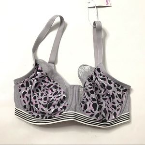 FREYA Grey Leopard Print Wild Plunge Bra Underwire